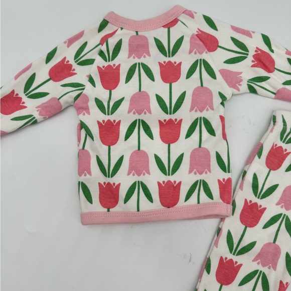 M+A MONICA + ANDY ORGANIC PINK TULIP KIMONO FOOTIE OUTFIT 🌸SZ NB🌸 - Picture 9 of 13